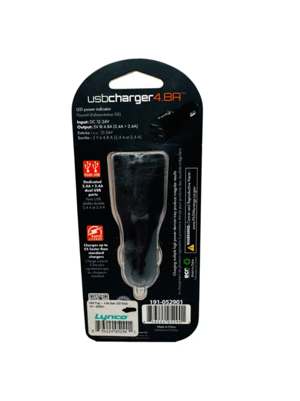 PowerUp! 4.8A Dual USB Car Charger For Tablets & Devices Black Rapid Charge LED